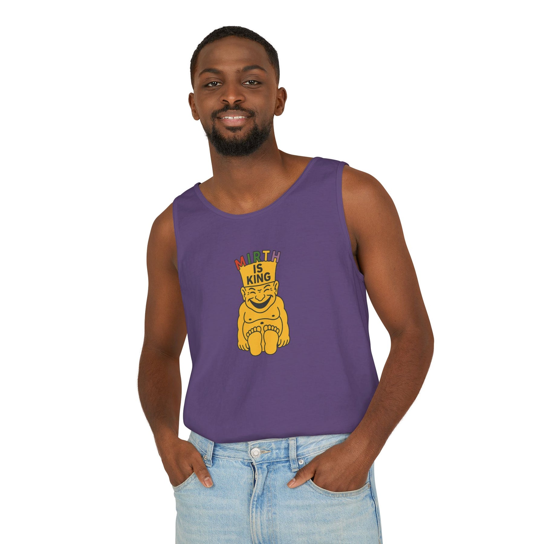 Royal Order of Jesters Tank Top - MIRTH Garment-Dyed 100% Cotton - Bricks Masons