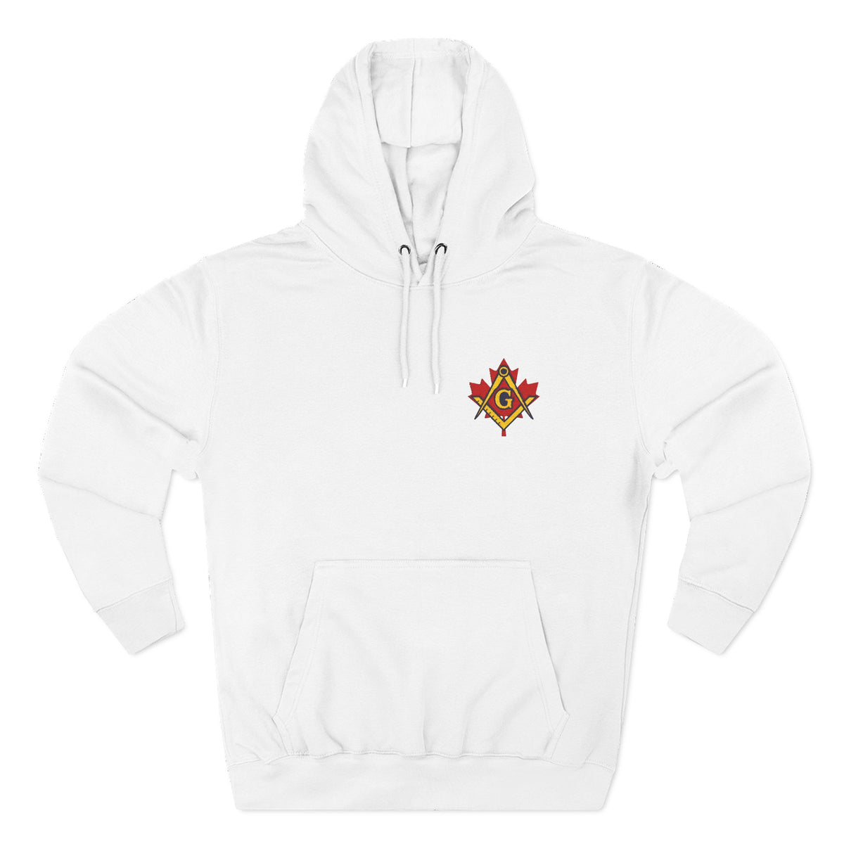 Master Mason Blue Lodge Canada Jurisdiction Hoodie - Three-Panel Fleece Front Motif - Bricks Masons