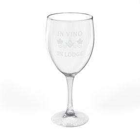 Master Mason Blue Lodge Wine Glass - In Vino In Lodge with Square & Compass G - Bricks Masons