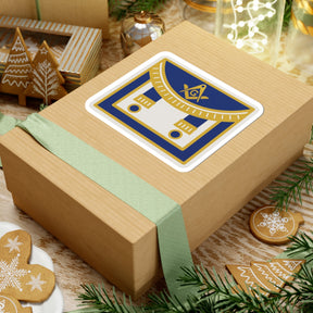 Master Mason Blue Lodge Sticker Decal - Kiss-Cut Blue Apron - Bricks Masons