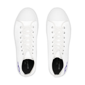 LOCOP Sneaker - High Top Black & White Purple Emblem - Bricks Masons