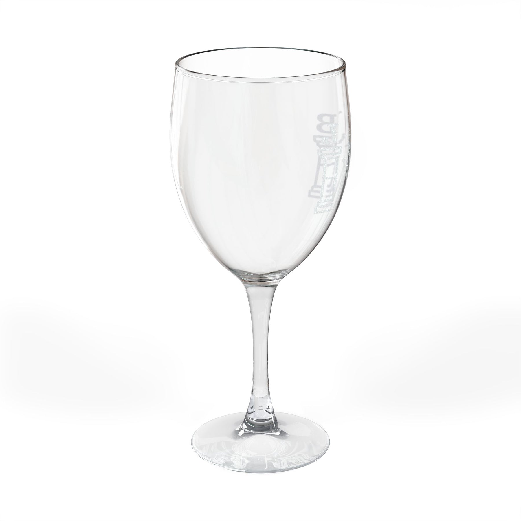 Master Mason Blue Lodge Wine Glass - Square & Compasses with J&B Pillars Emblem - Bricks Masons