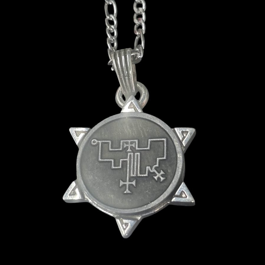 I wove Demon 47 DUKE VUAL and Secret Seal of Solomon 72 Demons Lesser Key of Solomon Goetia In Silver 3 x 2.5 cm 12 Gr Art 1906 - Bricks Masons