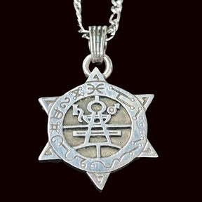 I wove Demon 47 DUKE VUAL and Secret Seal of Solomon 72 Demons Lesser Key of Solomon Goetia In Silver 3 x 2.5 cm 12 Gr Art 1906 - Bricks Masons