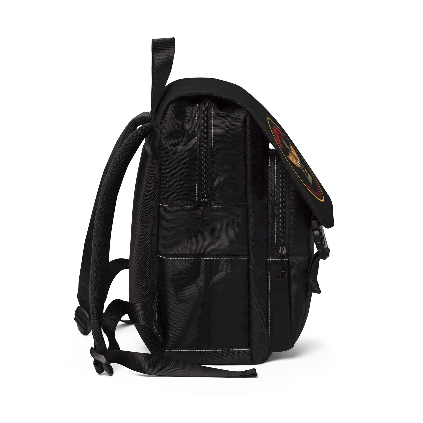 Widows Sons Backpack - Black Resistant Fabric With Multiple Compartments - Bricks Masons