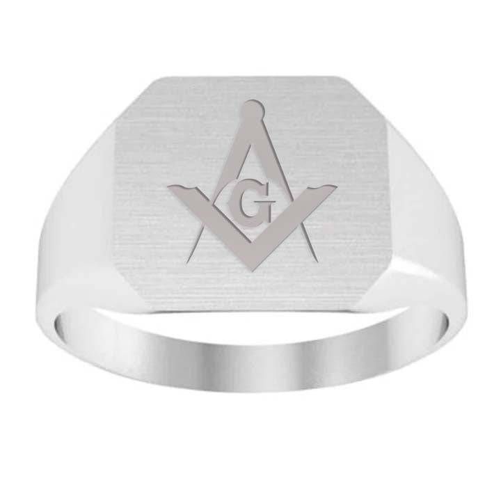 Master Mason Blue Lodge Ring - Sterling Silver