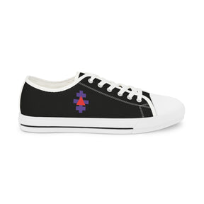 Knight Templar Priests Sneaker - Low Top Sneaker Black & White - Bricks Masons