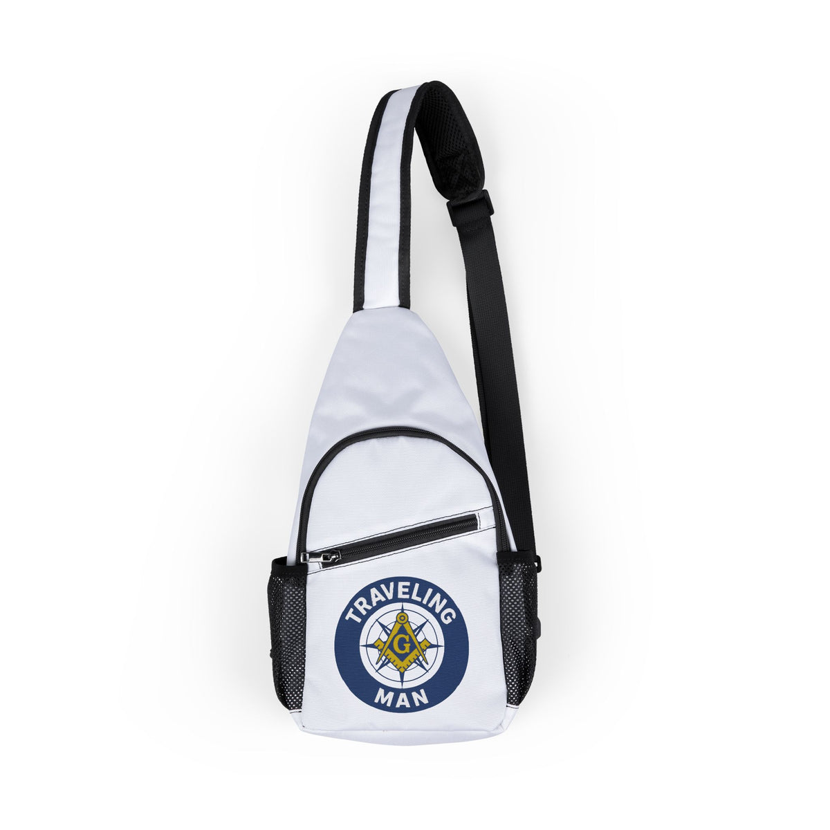 Master Mason Blue Lodge Crossbody Bag - Traveling Man Adjustable Strap - Bricks Masons