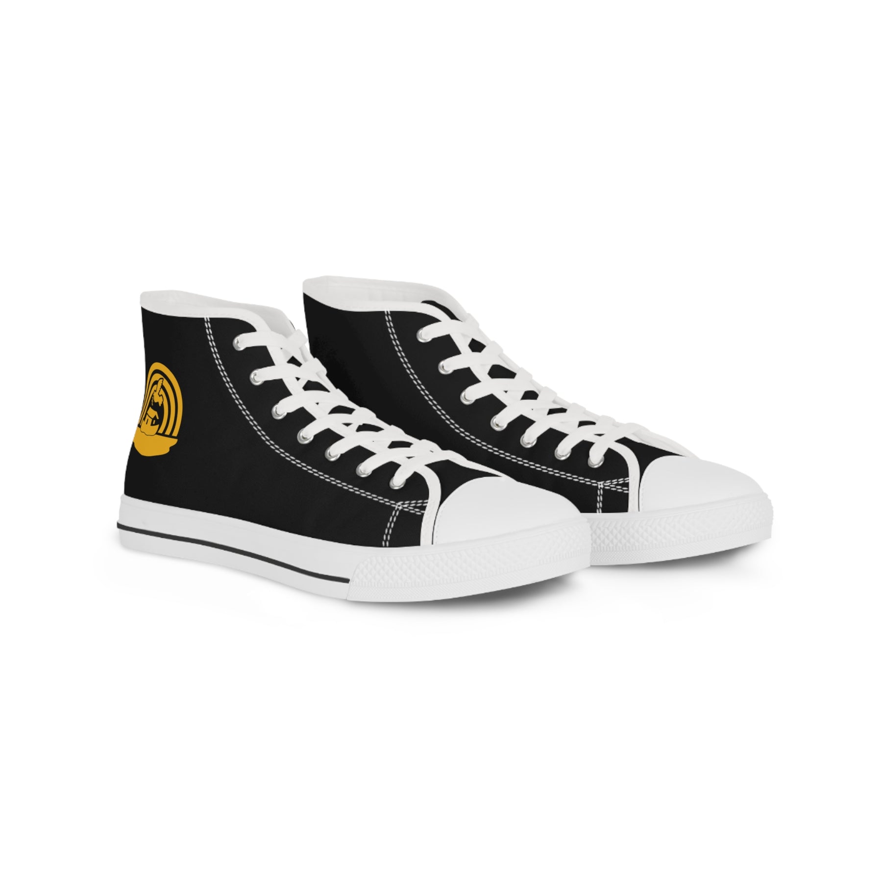 Royal Ark Mariner Sneaker - High Top Black & White Golden Emblem - Bricks Masons