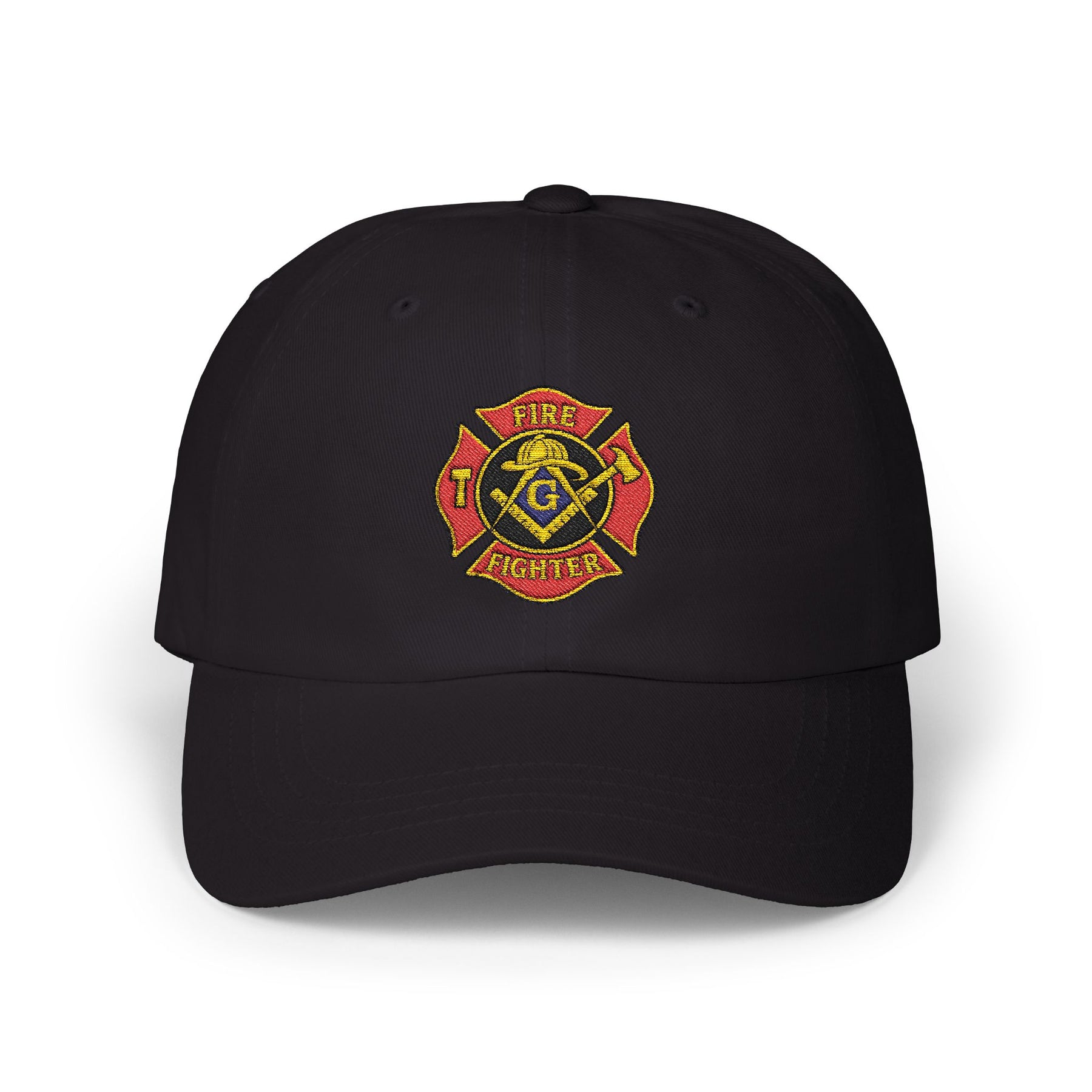 Master Mason Blue Lodge Baseball Cap - Embroidered Firefighter Mason Dad Cap - Bricks Masons