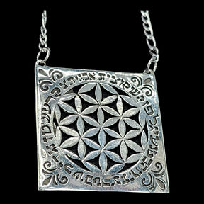 I said Ana B Koach and Flower of Life in Silver 4 Cm Art 250 - Bricks Masons