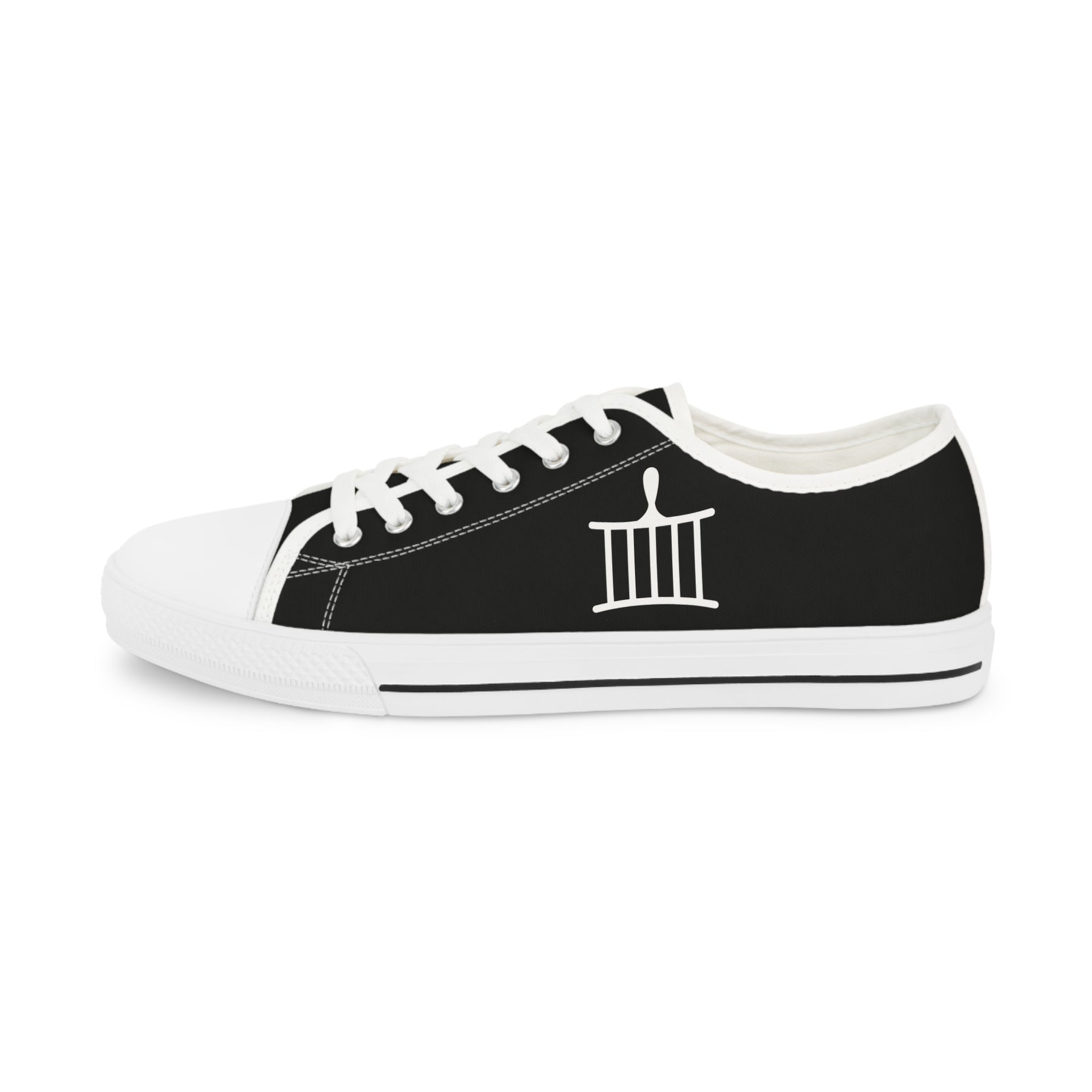 St. Lawrence the Martyr Sneaker - Low Top Sneaker Black & White - Bricks Masons