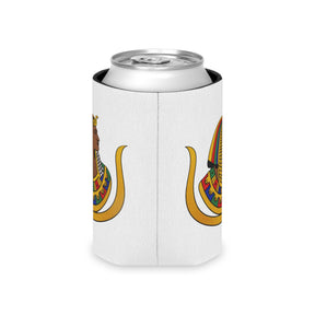DOI Can Cooler - Colorful Emblem On White Polyester - Bricks Masons