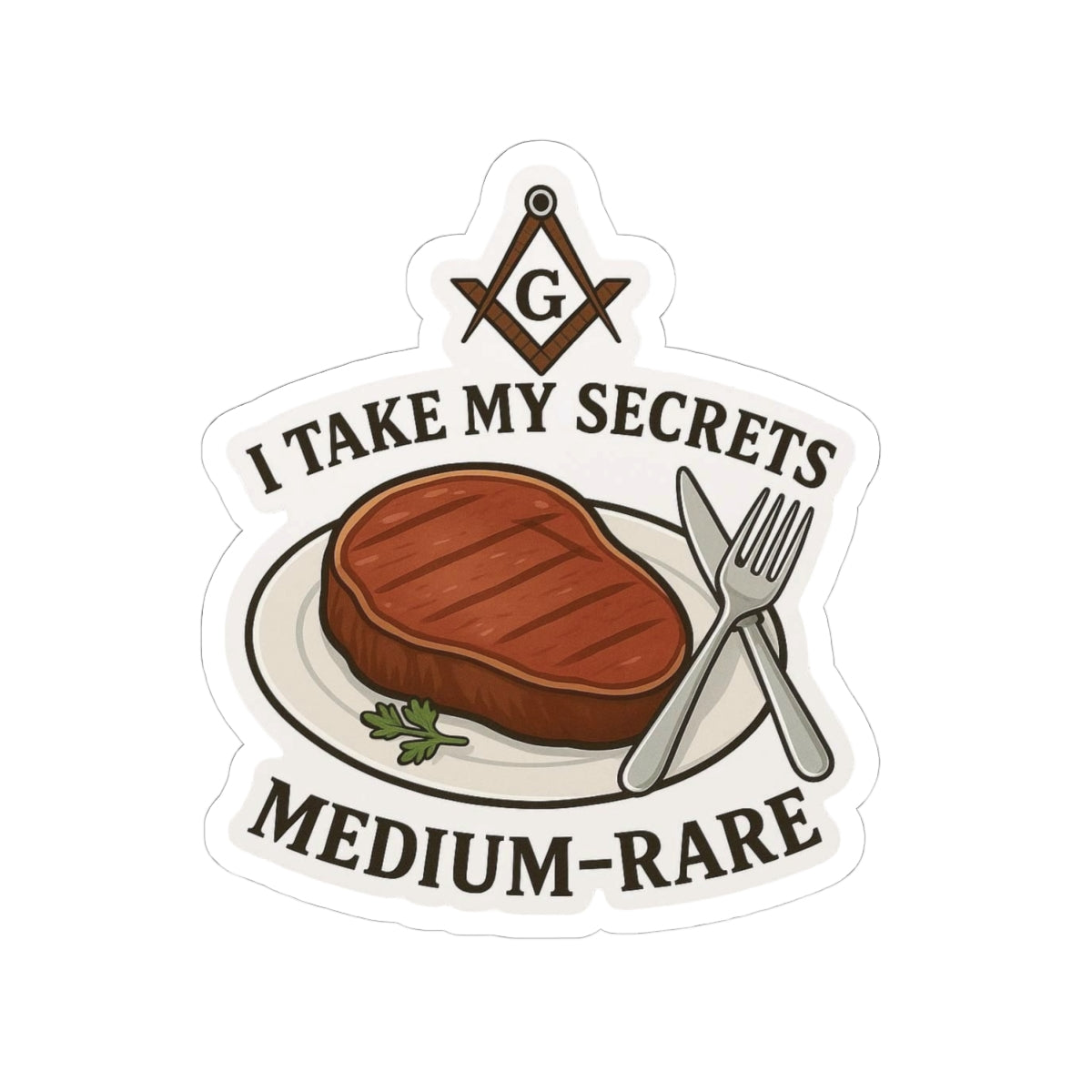 Master Mason Blue Lodge Sticker Decal - Kiss-Cut Colorful - Bricks Masons