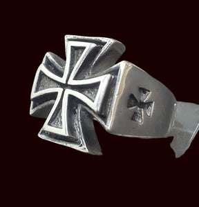Templar Cross Ring in Silver 1.5 cm 20 g Art 278 - Bricks Masons