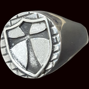 Knights Templar Ring Templar Cross Silver 1.6 cm 9 g Art 285 - Bricks Masons