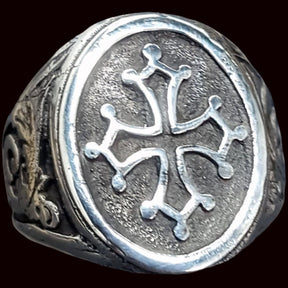 Templar Cross Ring in Silver 1.6 cm 8 g Art 286 - Bricks Masons
