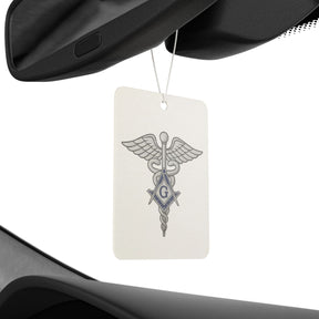 Master Mason Blue Lodge Car Air Freshener - Silver Medical Doctor Mason - Bricks Masons