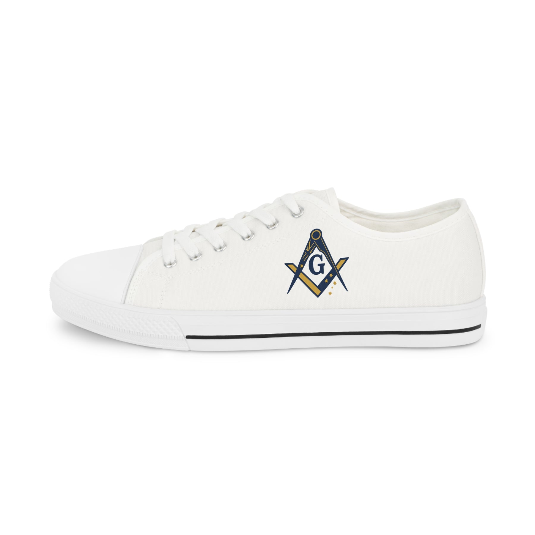Master Mason Blue Lodge Australia Jurisdiction Sneaker - Low Top Sneaker Black & White S&C G - Bricks Masons