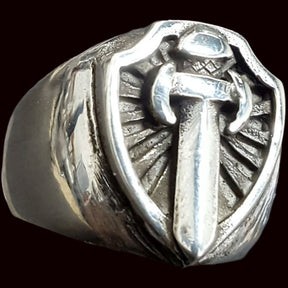 Templar Ring Templar Cross in Silver 1.6 cm 9 g Art 291 - Bricks Masons