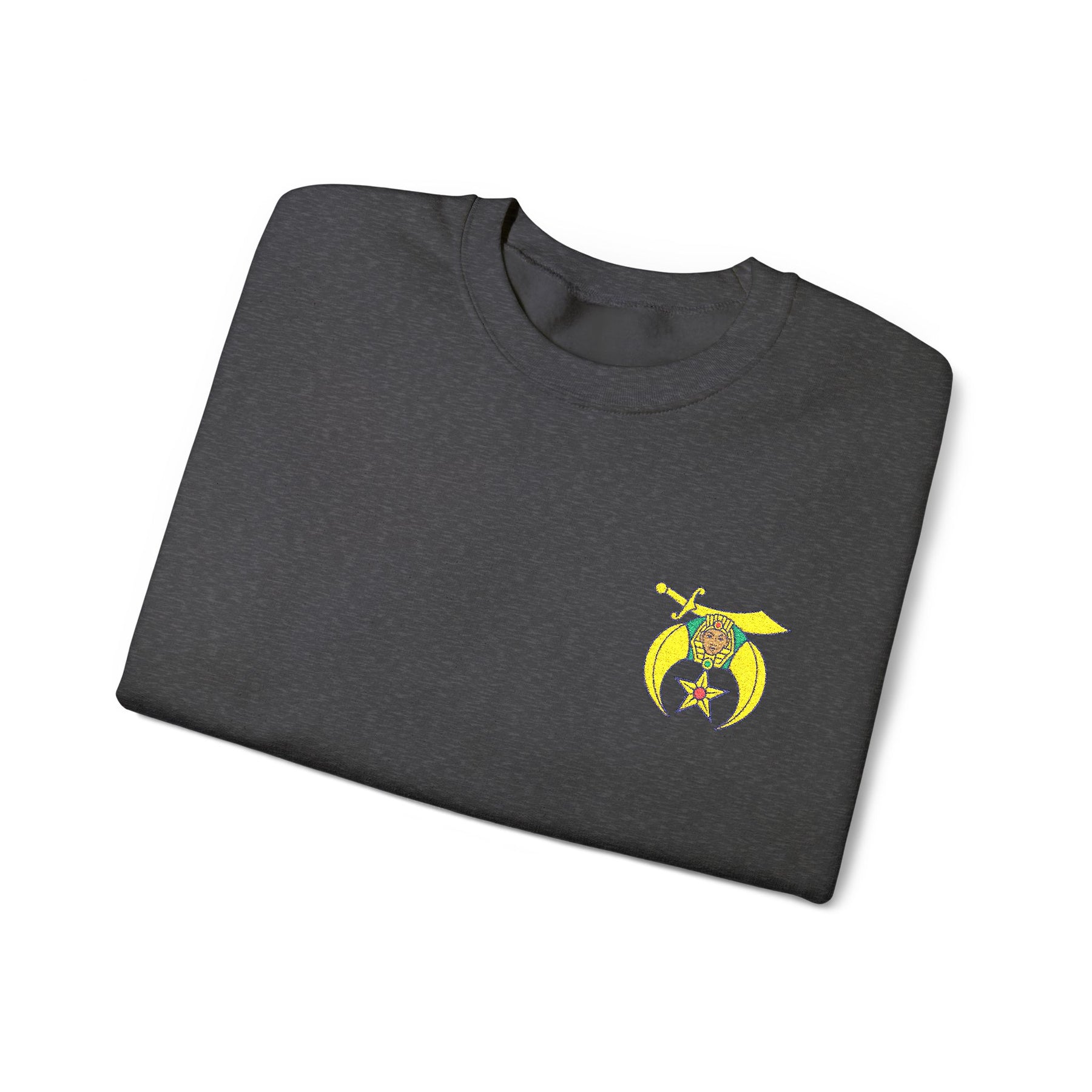 Shriners Sweatshirt - Crewneck Embroidered Front Detail - Bricks Masons