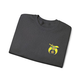 Shriners Sweatshirt - Crewneck Embroidered Front Detail - Bricks Masons