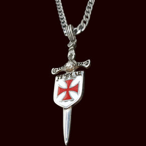Knights Templar Cross Pendant, Silver, 7.5 cm, 10 g, Art. 296 - Bricks Masons