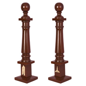 Masonic Column - Senior & Junior Warden Gold Plated Emblems (Pair) - Bricks Masons