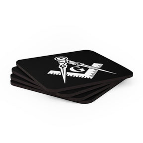 Master Mason Blue Lodge Coaster - Black Square & Compass G