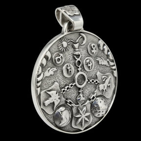 Masonic Pendant Formula Vitriol 6 X 4 Cm Silver 31 Gr Art 304 - Bricks Masons
