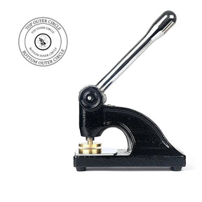 Red Branch Of Eri Long Reach Seal Press - Heavy Embossed Stamp Black Color Customizable - Bricks Masons
