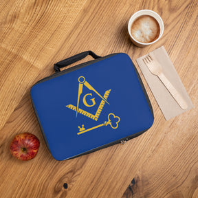 International Masons Lunch Bag - Blue & Gold Fully Insulated - Bricks Masons