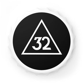 32nd Degree Scottish Rite Bottle Opener - Black & White - Bricks Masons