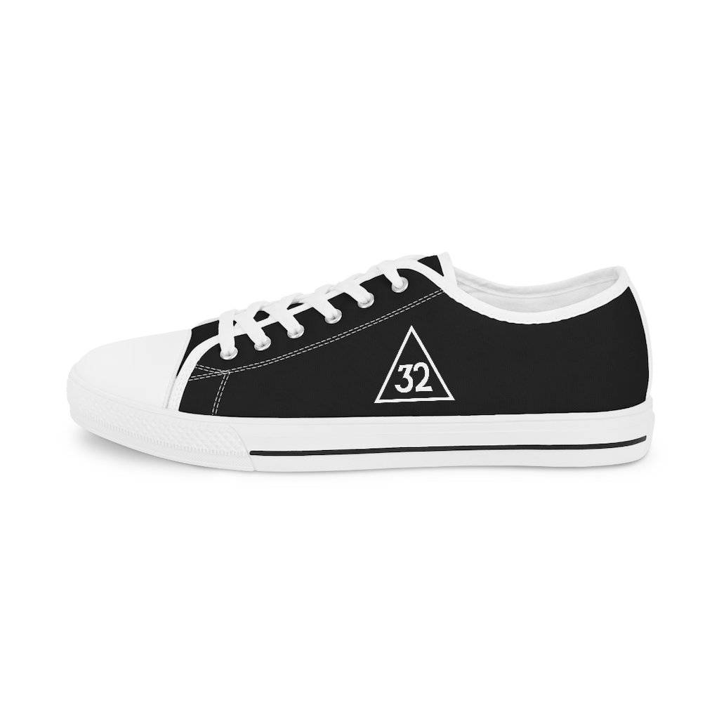 32nd Degree Scottish Rite Sneaker - Low Top Black & White - Bricks Masons