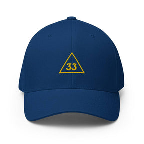33rd Degree Scottish Rite Baseball Cap - Golden Embroidery - Bricks Masons