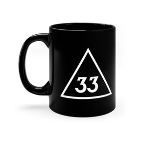 33rd Degree Scottish Rite Mug - Black & White 11oz - Bricks Masons