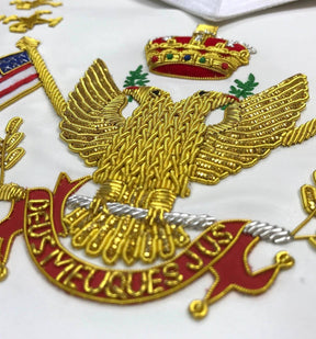 33rd Degree Scottish Rite Regalia Set - WINGS UP All Countries Flags - Bricks Masons