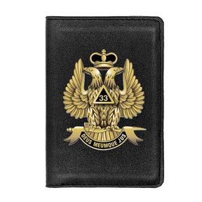 33rd Degree Scottish Rite Wallet - Brown & Black - Bricks Masons