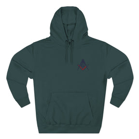 Master Mason Blue Lodge Hoodie - Front Stitch Design - Bricks Masons