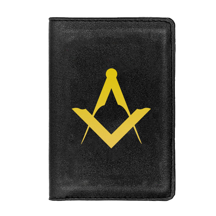 Master Mason Blue Lodge Wallet - Black & Brown - Bricks Masons