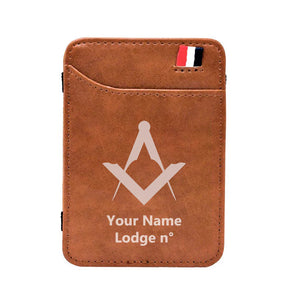 Master Mason Blue Lodge Wallet - Black & Brown