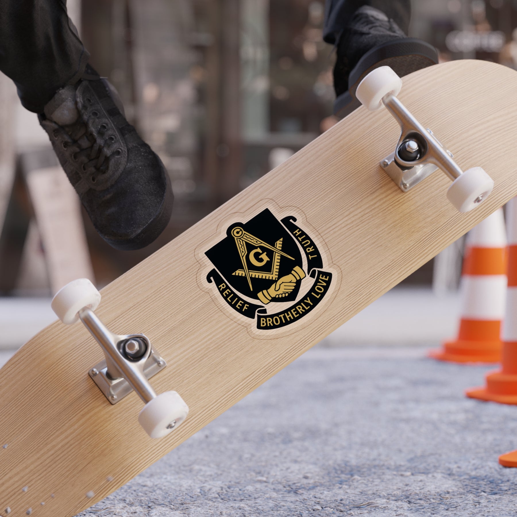 Master Mason Blue Lodge Sticker Decal - Water Resistant Vinyl Brotherly Love - Bricks Masons