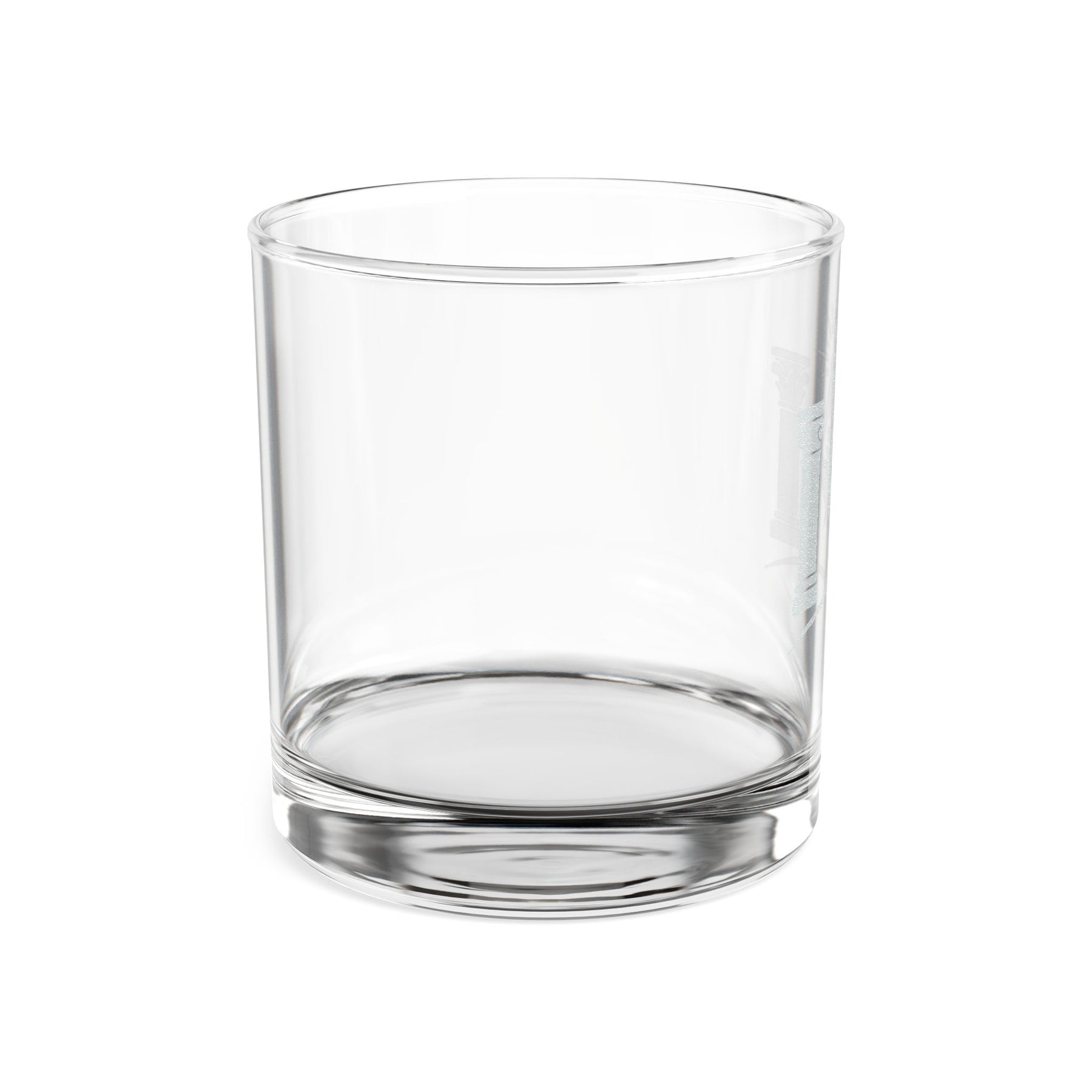 Master Mason Blue Lodge Whiskey Glass - Square & Compass G with Twin Pillars and Light
