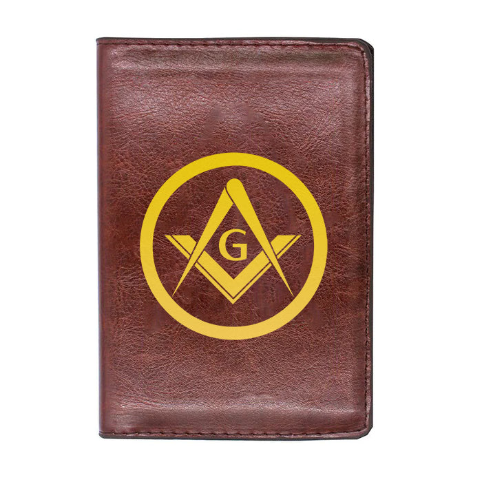 Master Mason Blue Lodge Wallet - Black & Brown - Bricks Masons