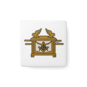 Master Mason Blue Lodge Magnet - Porcelain With Magnet - Bricks Masons