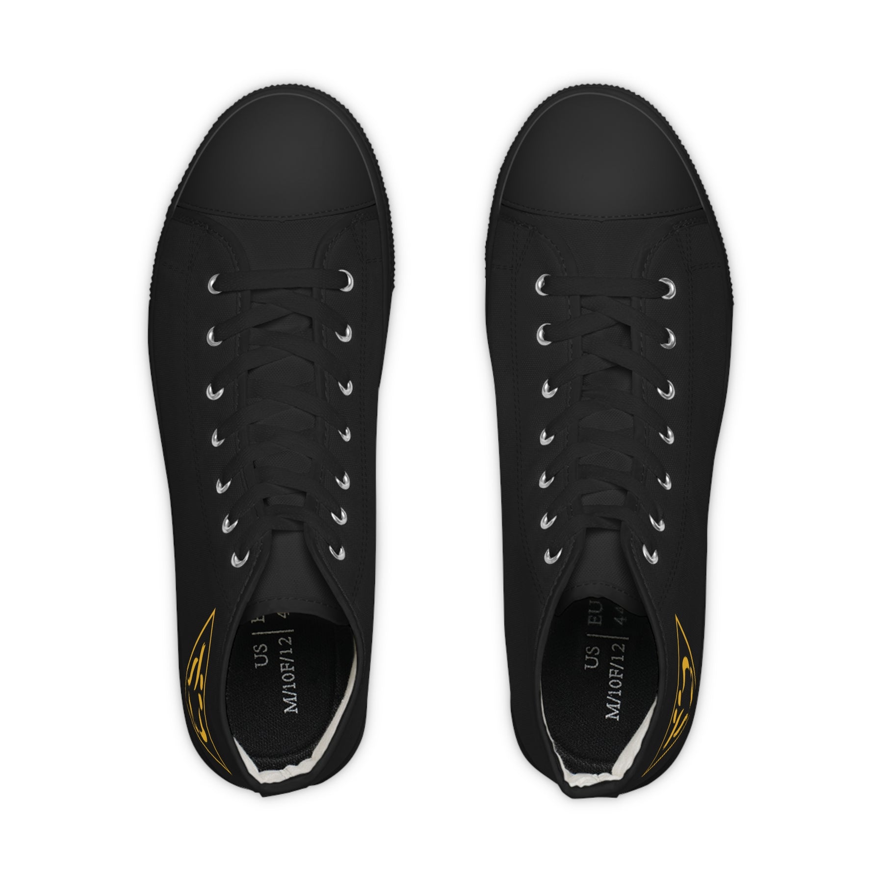 Grand Tiler of Solomon Sneaker - High Top Black & White Golden Emblem - Bricks Masons