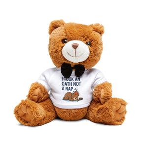 Shriners Teddy Bear - I Took An Oath Not A Nap Plushie - Bricks Masons