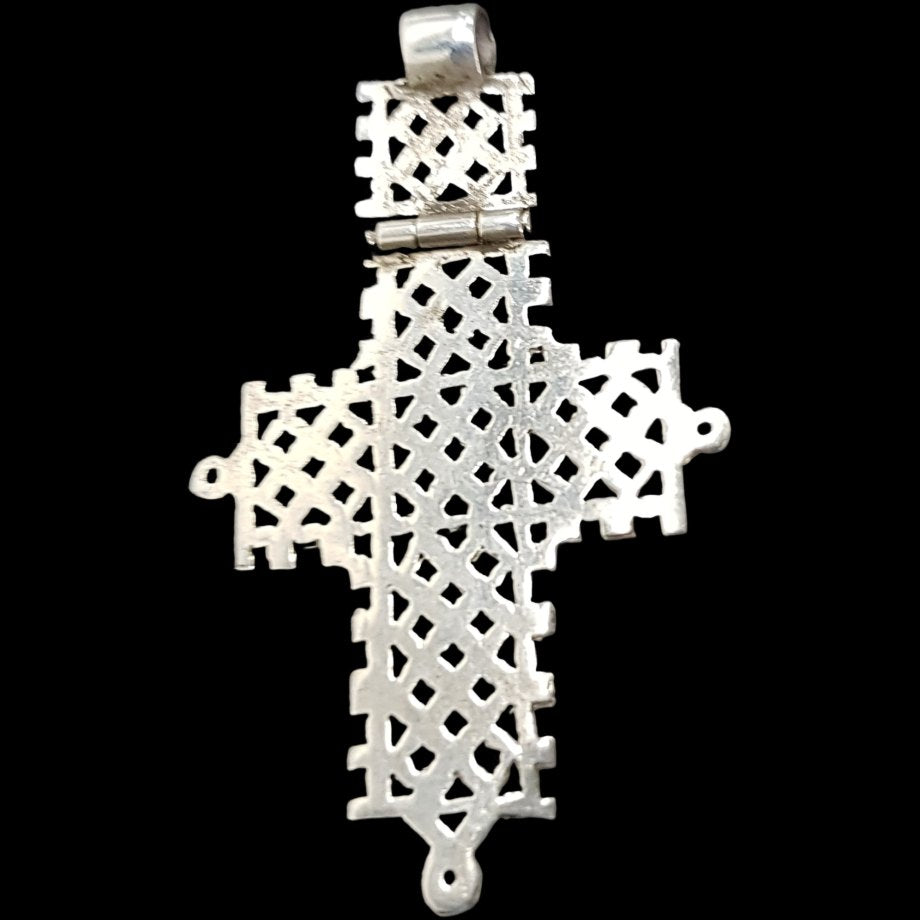 Rastafari Coptic Cross Pendant In Silver 5 X 3 Cm 4 Gr Art 497 - Bricks Masons