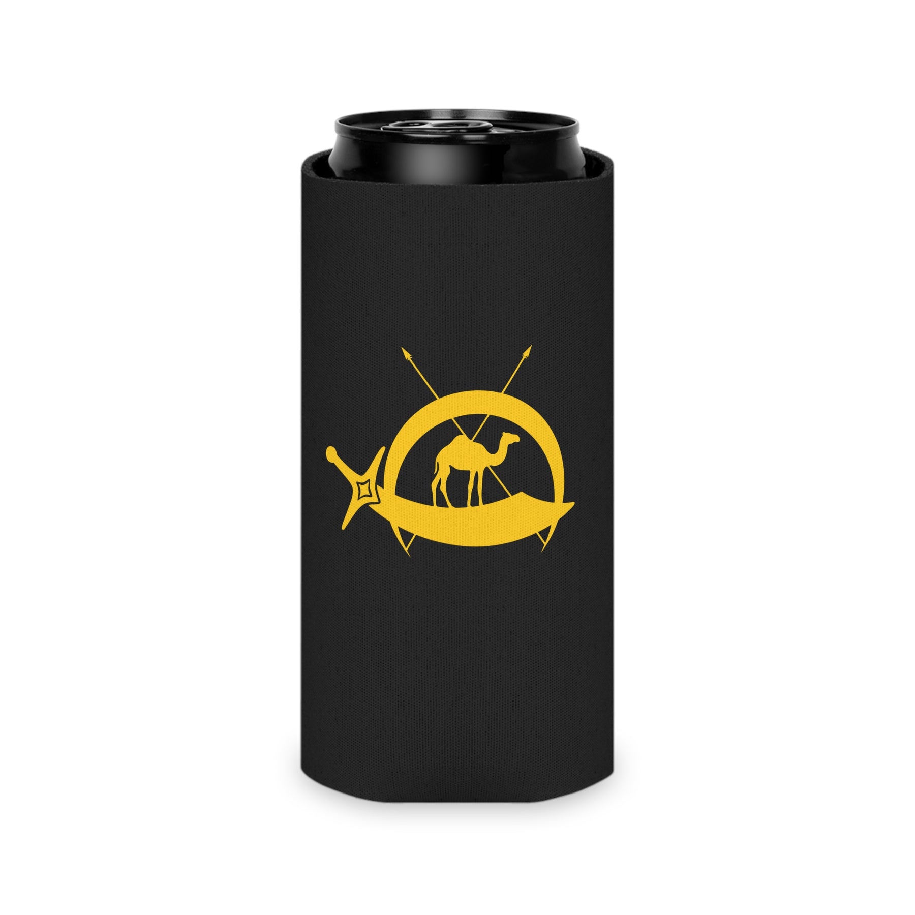 DOKO Can Cooler - Gold & Black With Polyester Exterior - Bricks Masons