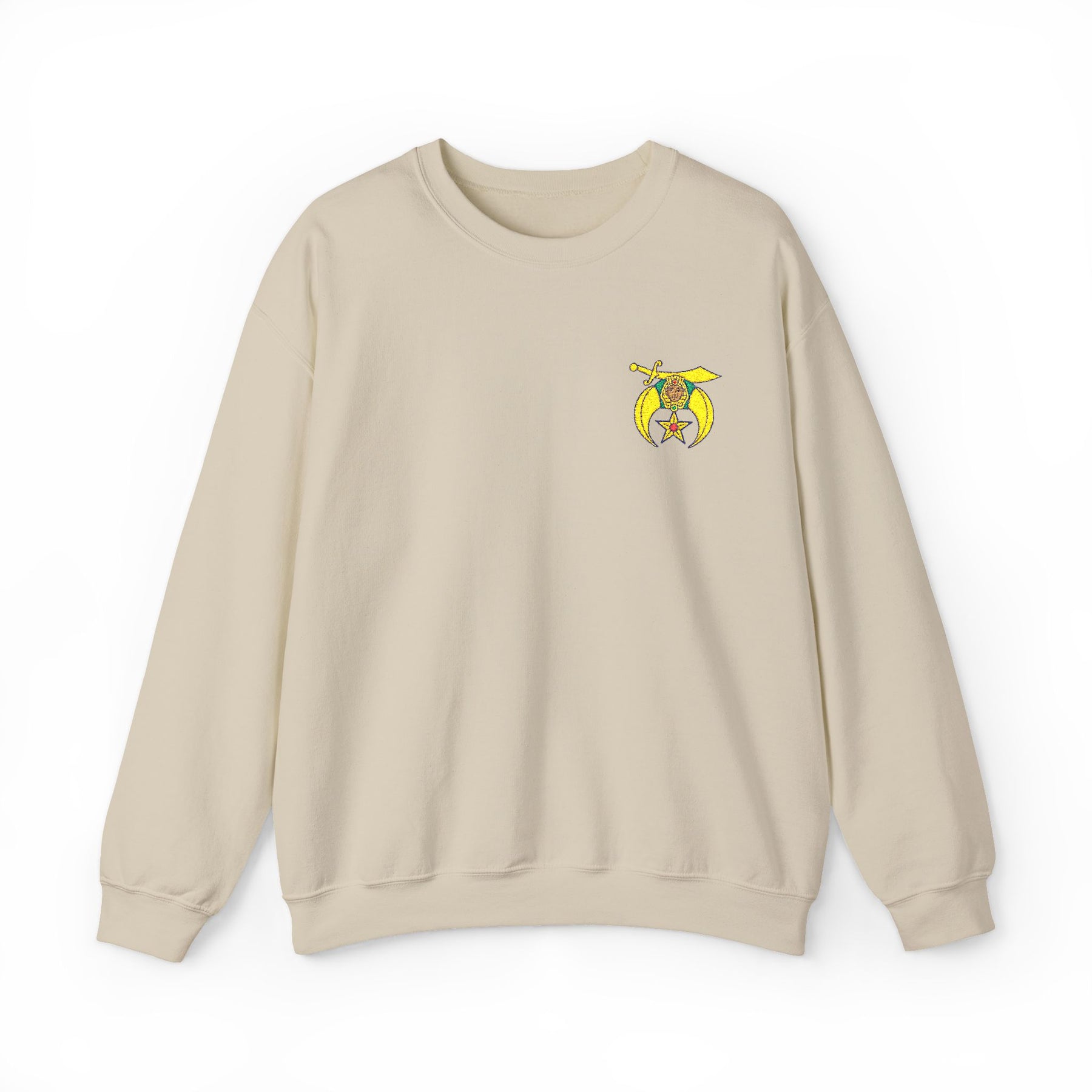 Shriners Sweatshirt - Crewneck Embroidered Front Detail - Bricks Masons